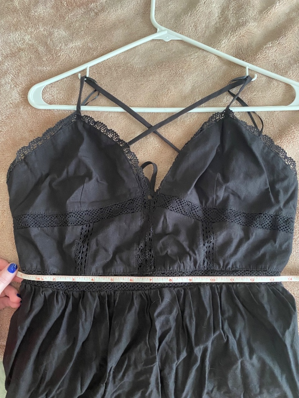 Francesca's Emerie Lace Trim Maxi Dress NWT - Picture 6 of 8